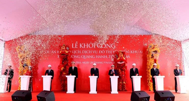 Hình ảnh lễ khởi công Vinpearl Quang Hanh
